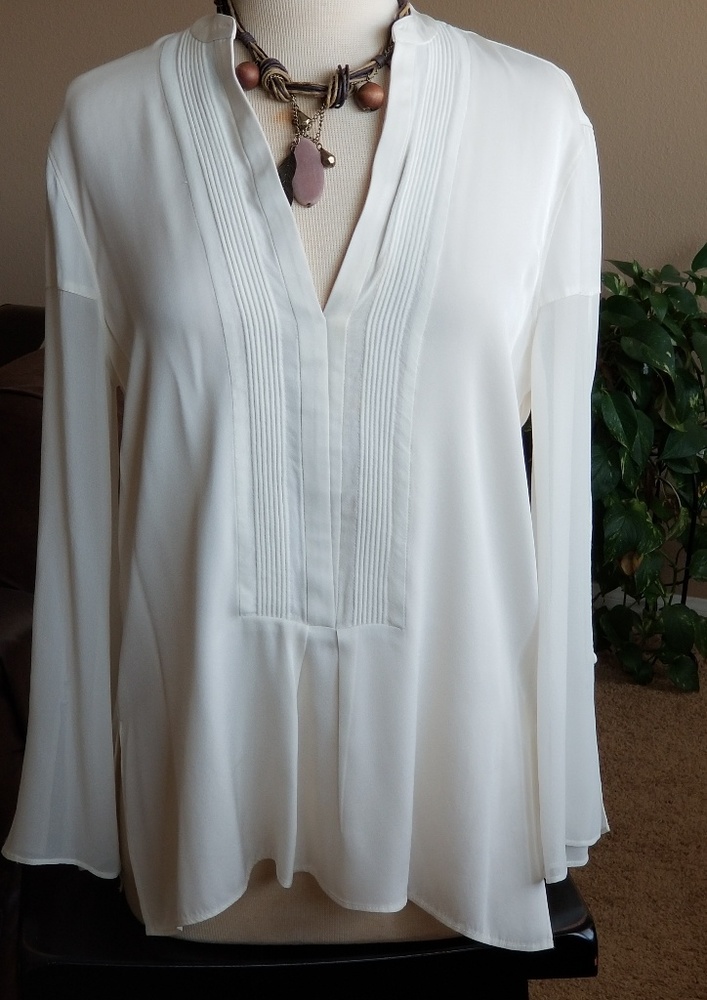 Halston used once beautiful cream blouse